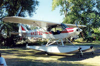 N4379Z - PA-18 on amphibious floats. - by Bill Larkins