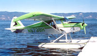 N5738H - Beautiful PA-16 at Clear Lake, CA - by Bill Larkins