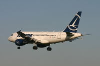 YR-ASB @ BRU - shortly to land on rwy 25L