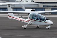 N384SA @ SMO - 2000 Iniziative Industriali Italian SKY ARROW 650TCN N384SA taxiing back to parking after landing on RWY 21. The friendly lady in the back seat was nice enough to wave hello.