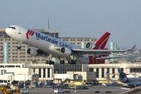 PH-MCW @ LAX - Martinair Holland PH-MCW (FLT MPH70) climbing out from RWY 25R enroute to Seattle Tacoma Int'l (KSEA) late in the day. - by Dean Heald