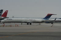 N919DE @ KSAT - MD-88