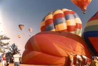 N2442Z - Just before Liftoff at the National Balloon Championships in Indianola Iowa 1984 - by Floyd Taber