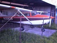 N3062U - Sitting at unnamed private strip near Des Moines Iowa - by Floyd Taber