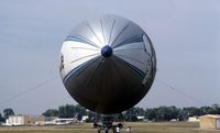 D-LDFM @ DPA - Snoopy head-on. This one used to be the MacDonald's blimp.  Destroyed in San Antonio 6/11/89. - by Glenn E. Chatfield
