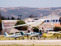 N7CE @ LPC - Touching down Cub Fly-In Lompoc Calif - by Mike Madrid
