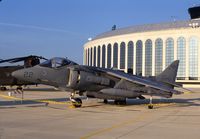 162943 @ DPA - AV-8B just after sunrise in front of the flight center