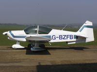 G-BZFB @ EGSP - Robin R2112 at Sibson airfield - by Simon Palmer