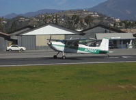 N2982A @ SZP - 1953 Cessna 180, Continental O-470 225 Hp, flaps landing roll Rwy 22 - by Doug Robertson