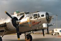 N9323Z @ CID - B-17G 44-83514 on the ramp just before a storm - by Glenn E. Chatfield