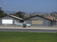 N9285M @ SZP - 1985 Piper PA-28-161 WARRIOR II, Lycoming O-320-D3G 160 Hp, taxi after landing Rwy 22 - by Doug Robertson