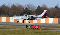 N3281Q @ FRG - Nassau Fliers' Seneca aligns with RWY 32 - by Stephen Amiaga