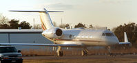 N492QS @ FRG - G IV in the sunset