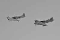 N260X @ KLSV - Lower - Edward G. Kurdziel - Del Mar, California - 1950 Fairey Aviation Ltd Firefly AS-6 / Upper - Getchell Aircraft - San Jose, California - 1951 Hawker Mk II Sea Fury / Aviation Nation 2006ion 2006. - by Brad Campbell