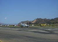 N2669N @ SZP - 1979 Cessna 340A, two Continental TSIO-520-NB 310 Hp each, pressurized, landing roll Rwy 22 - by Doug Robertson