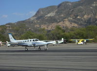 N2669N @ SZP - 1979 Cessna 340A, two Continental TSIO-520-NB 310 Hp each, pressurized. takeoff roll Rwy 22 - by Doug Robertson