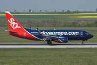OM-NGH @ LOWW - Sky Europe 737 arriving from Sofia. - by Stefan Rockenbauer