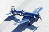 N4901W @ CID - F4U-5NL 124560 stopping over for fuel - by Glenn E. Chatfield