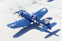 N4901W @ CID - F4U-5NL 124560 stopping over for fuel - by Glenn E. Chatfield