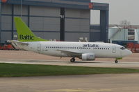 YL-BBQ @ EGCC - Air Baltic - Taxiing - by David Burrell