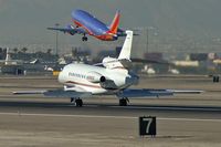 N100ED @ KLAS - Candybar Aviation - Kalispell, Montana / 2002 Dassault Aviation Mystere Falcon 900 - by Brad Campbell