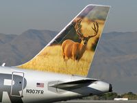 N907FR @ KLAS - Frontier Airlines - 'Buck' / 2002 Airbus A319-112 - by Brad Campbell