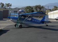 N7599F @ SZP - 1970 Champion 7ECA CITABRIA, Lycoming O-235 115 Hp, refueling at aircraft's home field - by Doug Robertson