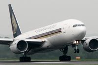 9V-SVA @ EGCC - Leaving Manchester, bound for Singapore