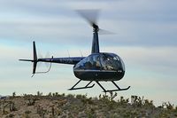 N7510N @ RRHP - Shining Star Helicopters - Las Vegas, Nevada / 2006 Robinson Helicopter Company R44 II - Red Rock Canyon in the background.