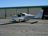 N595SR @ SQL - With only 18 hours on the clock 2007 Cirrus SR22 Turbo was rolled out of factory on April 23, 2007 @ San Carlos, CA - by Steve Nation