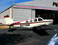 N4728M @ PAO - Kahuna Aircraft Leasing 1978 Beech A36 Bonanza sans prop@ Palo Alto, CA - by Steve Nation