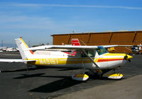 N49197 @ PAO - 1977 Cessna 152 with silver rudder @ Palo Alto, CA - by Steve Nation