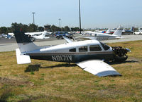 N8171V @ PAO - Wreck of 1980 Piper PA-28-161 after force landing in marsh following engine failure @ Palo Alto, CA - by Steve Nation