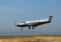 N56RJ @ SQL - Flying Fish Aviation 2006 Pilatus PC-12/47 on final approach @ San Carlos, CA - by Steve Nation