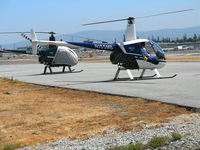 N155MB @ SQL - 1990 Robinson R22 BETA touching down @ San Carlos, CA - by Steve Nation
