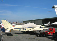 N5763K @ SQL - Namsu Enterprises 1964 Beech 95-B55 from Portand, OR in for maintenance @ San Carlos, CA - by Steve Nation