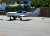 N7047V @ SQL - Sellman 1985 LANCAIR 235 visiting from Vacaville/Nut Tree Airport @ San Carlos, CA - by Steve Nation