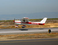 N45570 @ SQL - San Mateo Flying Club 1975 Cessna 150M on training flight @ San Carlos, CA - by Steve Nation