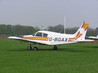 G-BGAX @ EGBK - Cherokee 140 visiting Sywell