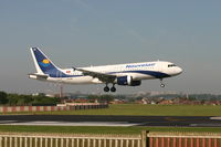 TS-INB @ BRU - just before landing on rwy 02 - by Daniel Vanderauwera