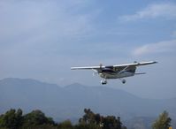 N65515 @ SZP - 2004 Cessna T182T TURBO SKYLANE TC, Lycoming TIO-540-AK1A 235 Hp, tri-blade CS prop, on short final for flaps landing Rwy 22 - by Doug Robertson