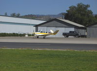 N7848R @ SZP - 1968 Beech V35A BONANZA, Continental IO-550 300 Hp upgrade, pre-flight runup - by Doug Robertson