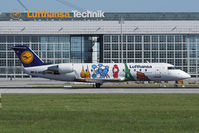 D-ACJH @ EDDM - CRJ of Lufthansa in special livery.