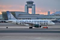 N940FR @ KLAS - Frontier Airlines - 'Snowshoe Hare' / Airbus A319-111 - by Brad Campbell