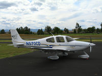 N570CD @ O41 - NIV Aviation 2005 Cirrus Design SR22 at Woodland Aviation for maintenance @ Watts-Woodland Airport, CA - by Steve Nation