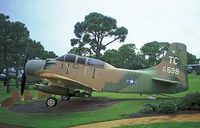 132598 @ HRT - Hurlburt Field Park, Douglas A-1E SkyRaider, BuNo. 132598, repainted black/gray in 2005 - by Timothy Aanerud