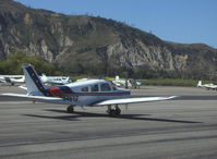 N8461F @ SZP - 1977 Piper PA-28-151 WARRIOR, Lycoming O-320-E2D 150 Hp, taxi after landing Rwy 04 - by Doug Robertson