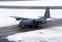 64-0540 @ CID - C-130 seen from the control tower (brownish tinge from film getting hot) - by Glenn E. Chatfield