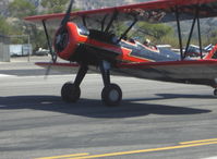 N59031 @ SZP - 1941 Boeing Stearman A75N1, Continental W670 220 Hp, taxi to Rwy 22 - by Doug Robertson