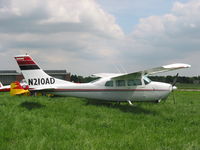 N210AD @ EGUD - parked in long grass at the GVFWE - Great Vintage Flying Weekend - at RAF Abingdon 15 May 2004 - by Pete Hughes